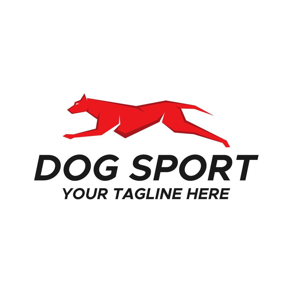 design de sinal de logotipo de cachorro vetor