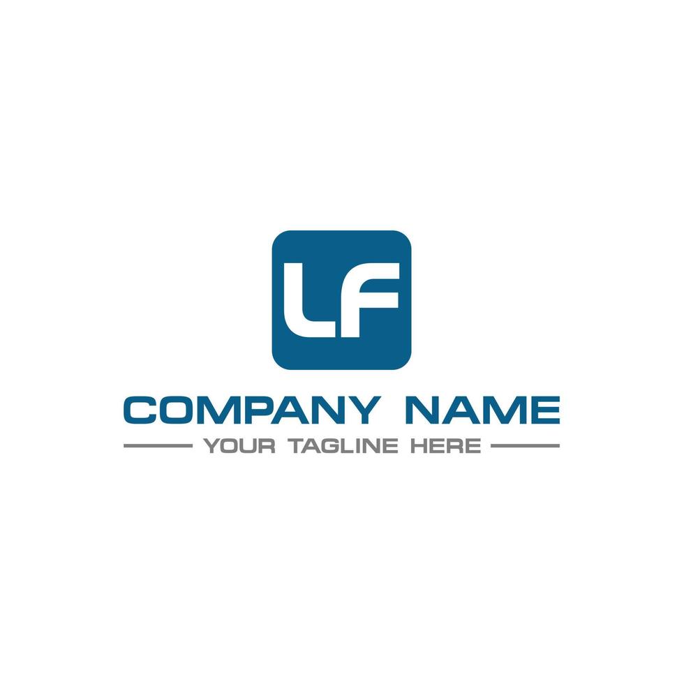 lf design de sinal de logotipo inicial para sua empresa vetor