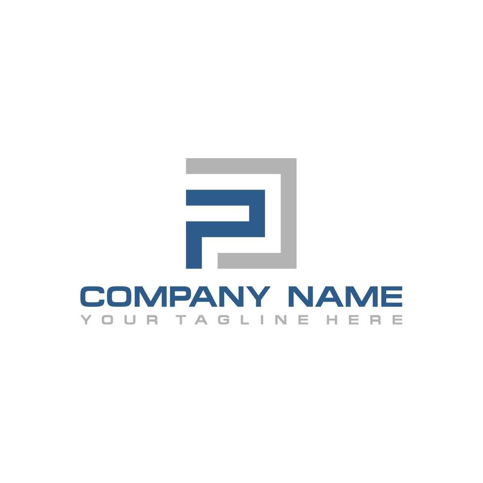 design de sinal de logotipo inicial fp para sua empresa vetor