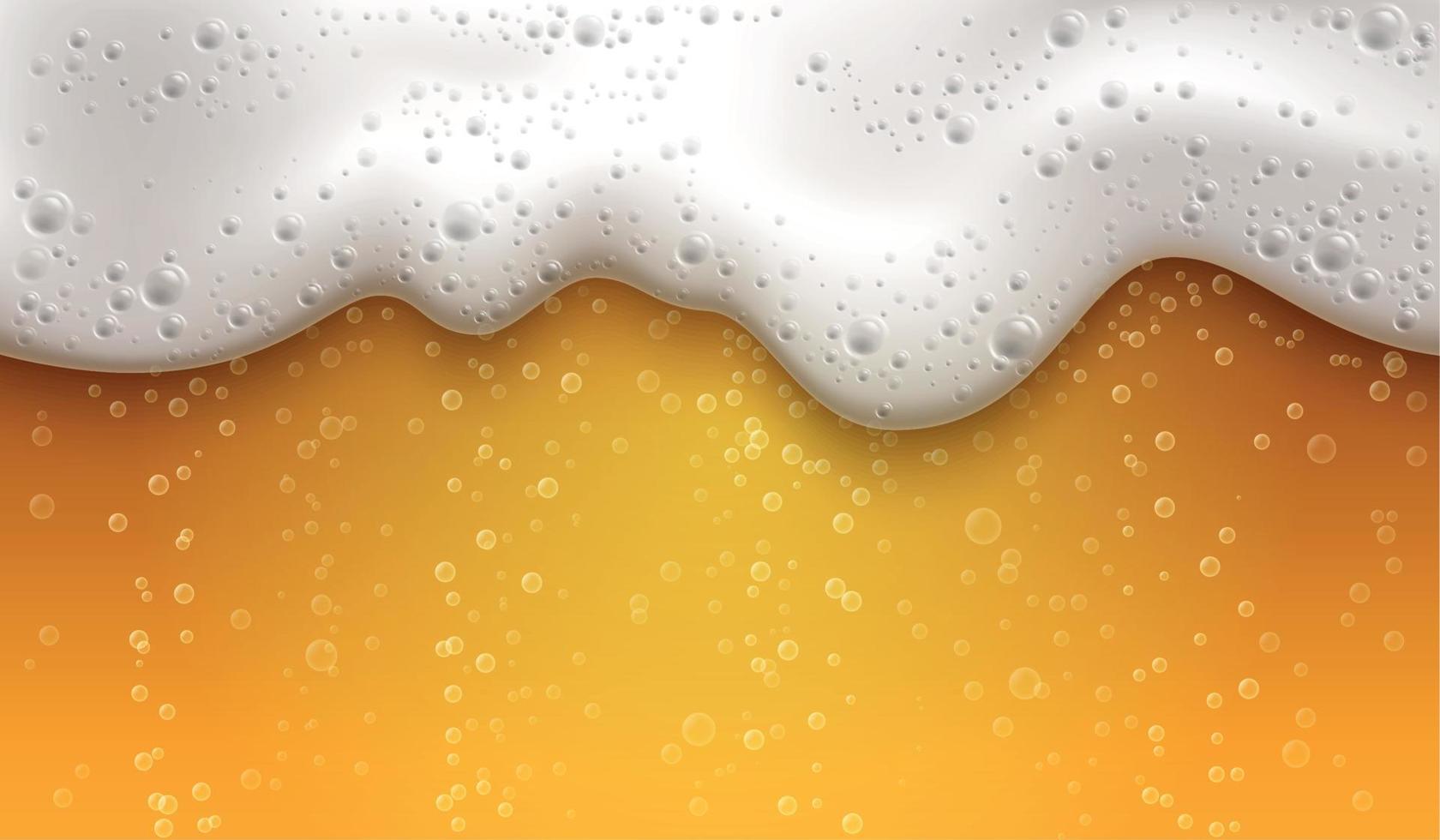 composição realista de espuma de cerveja vetor