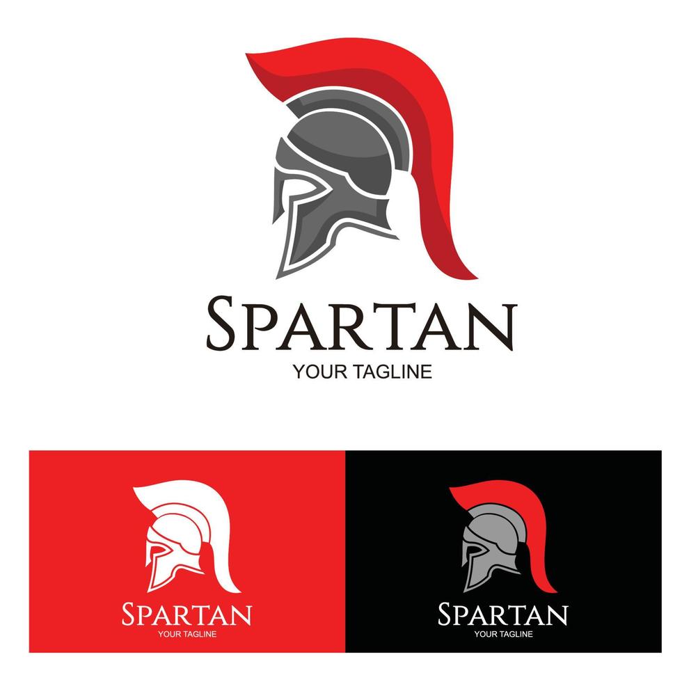 logotipo do capacete espartano vetor