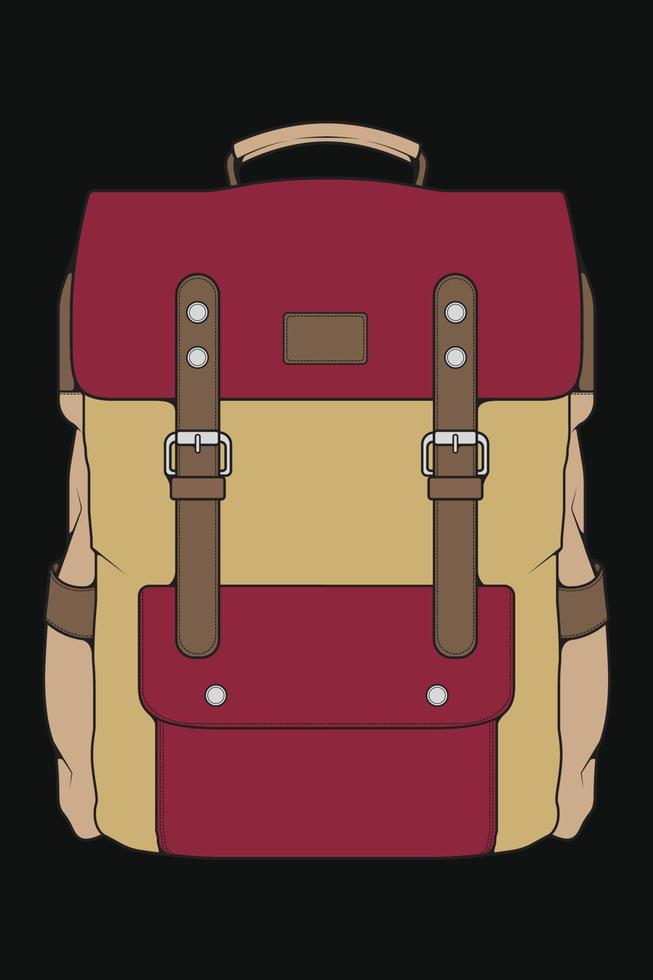 mochilas coloridas de vetor. mochilas para crianças em idade escolar, estudantes, viajantes e turistas. de volta às ilustrações de vetor plana mochila da escola isoladas em branco.