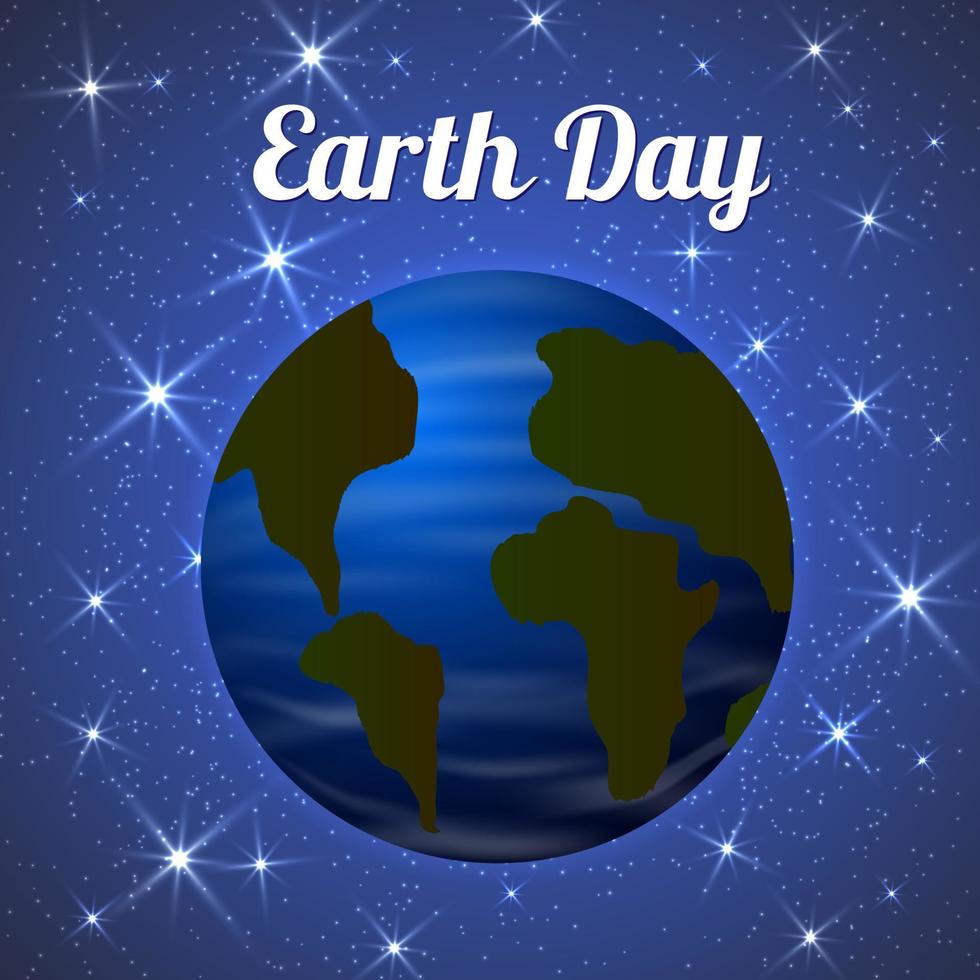 ilustração vetorial do dia da terra. globo no espaço. modelo de design fácil de usar para suas obras de arte. vetor