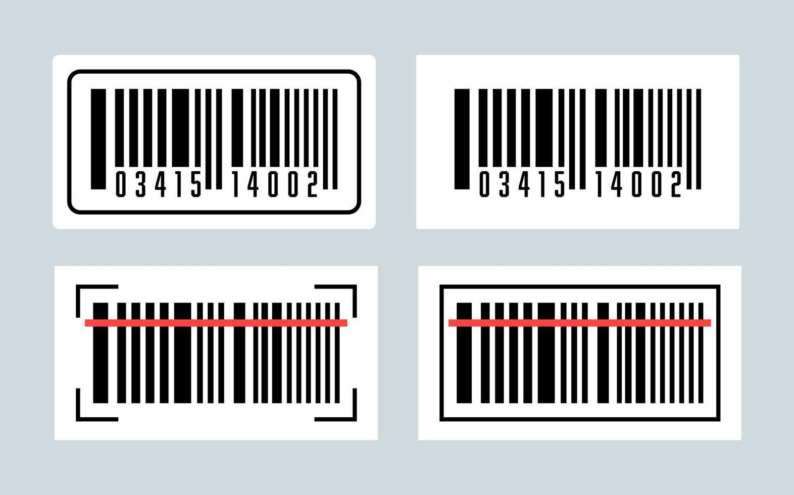 conjunto de códigos de barras do produto. etiquetas de código de barras. etiqueta de listras de código. vetor