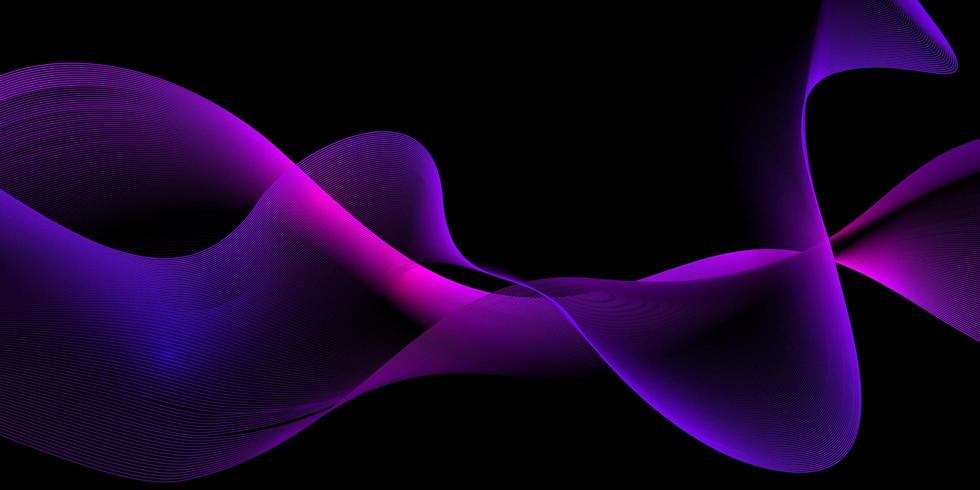 Design de banner de ondas elegantes vetor