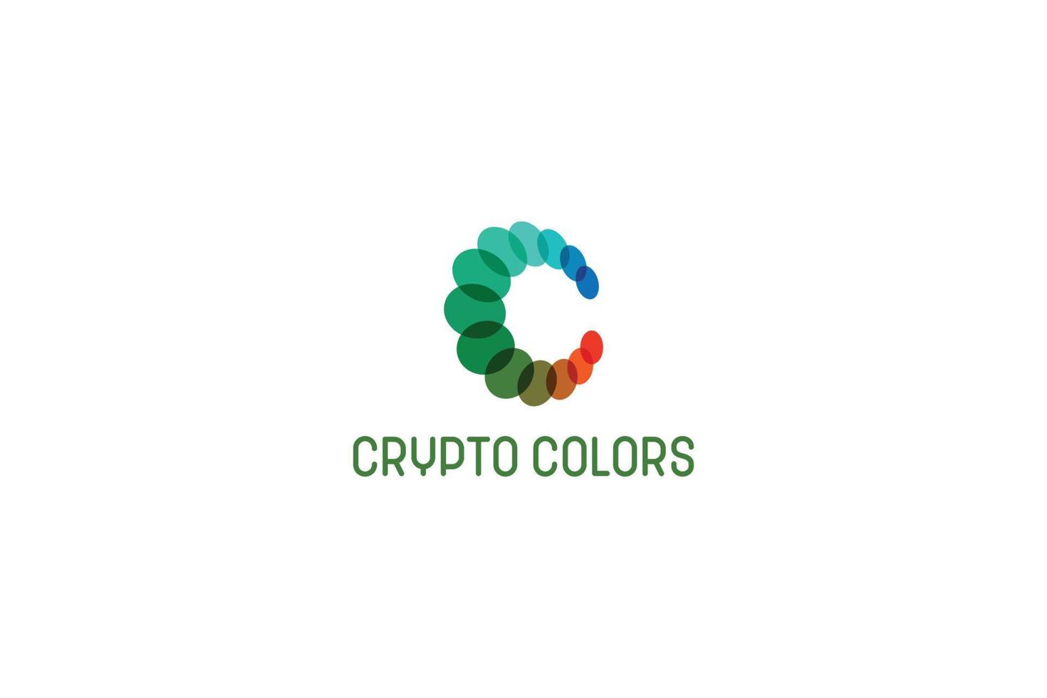 letra c design de logotipo abstrato 3d colorido vetor