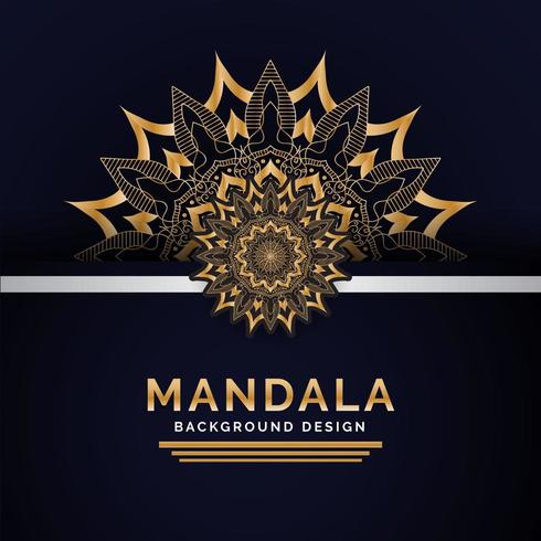 Design de fundo de mandala indiana de luxo vetor