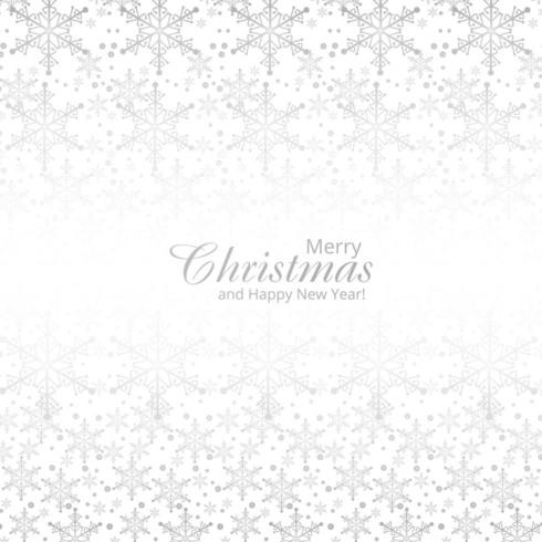 Design de cartão de feliz natal de flocos de neve vetor