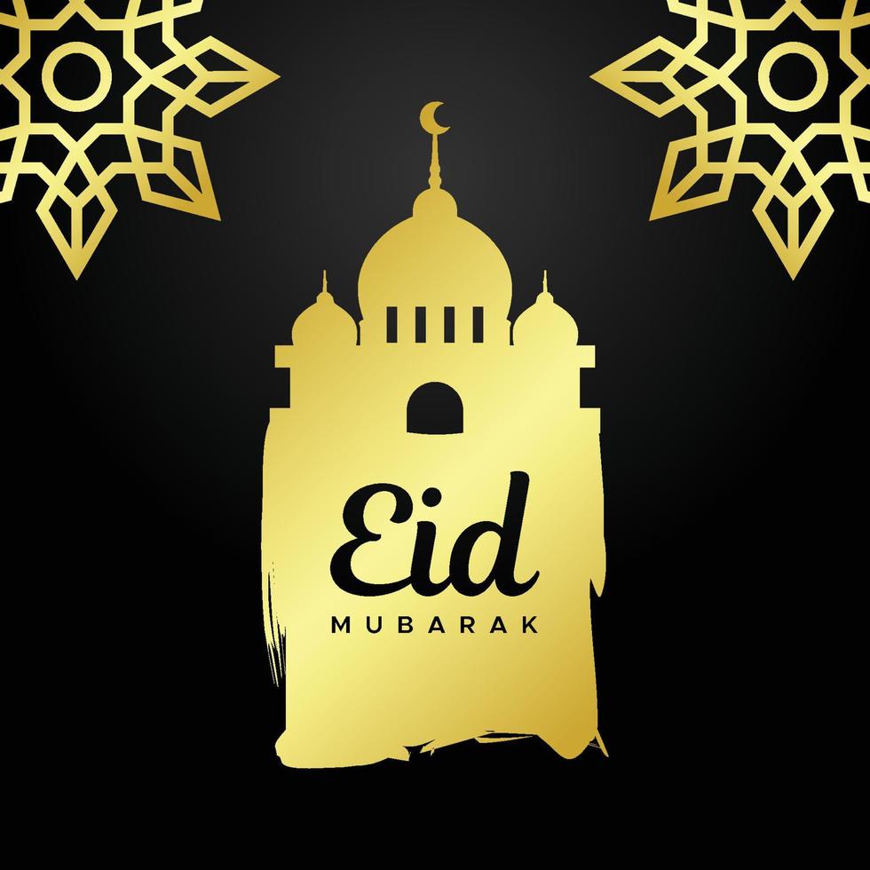 eid mubarak design comemorar vetor