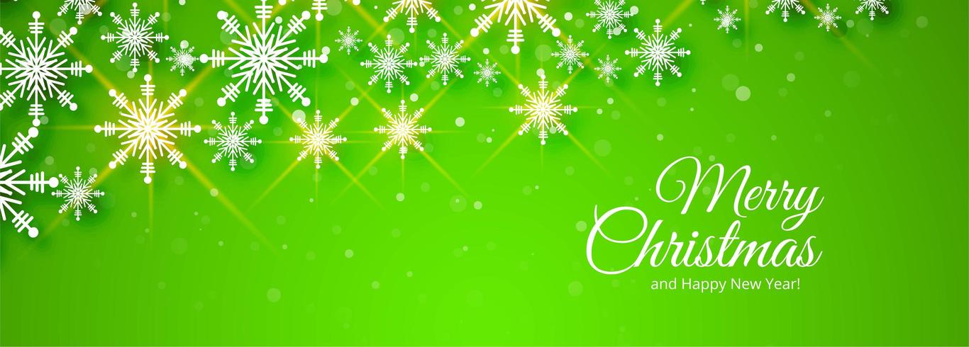 feliz natal verde banner design vetor