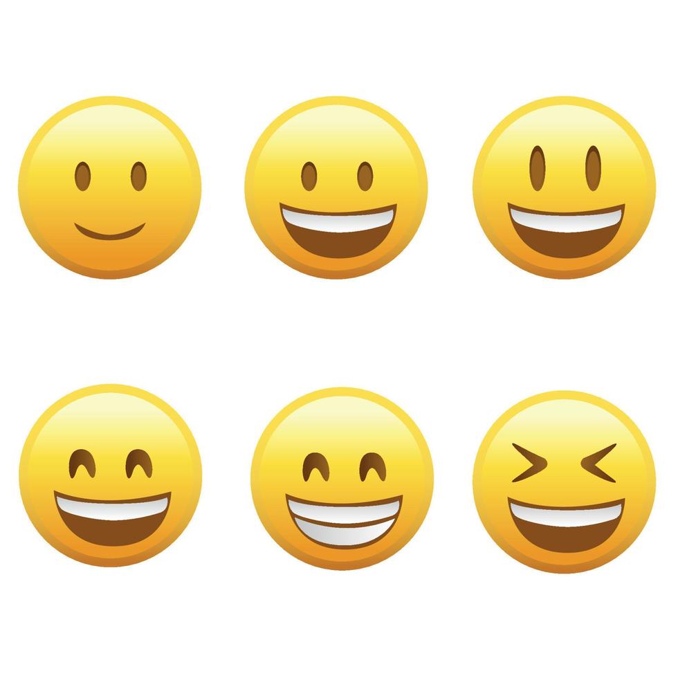 feliz emoticon isolado vetor