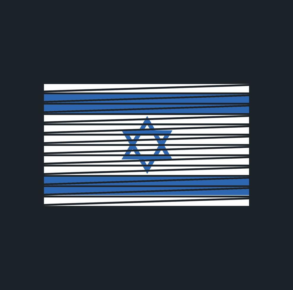 escova de bandeira de israel. bandeira nacional vetor