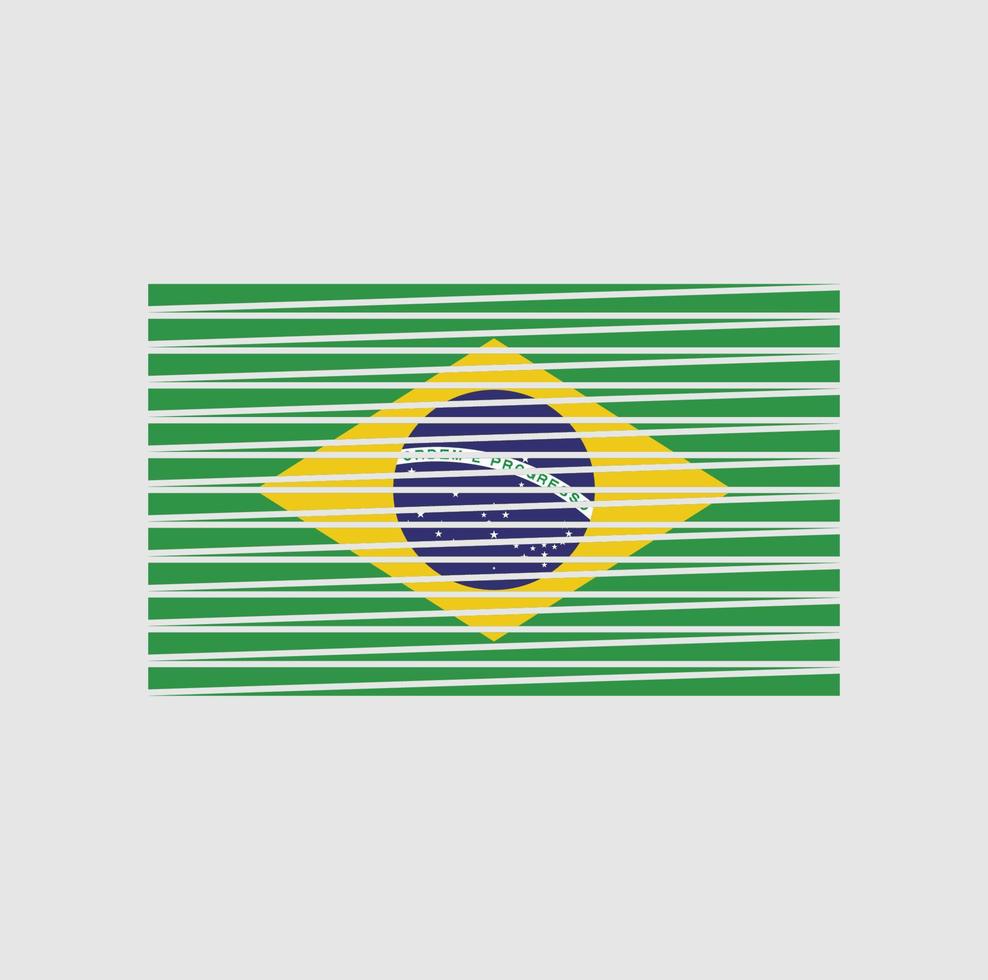 pincel de bandeira do brasil. bandeira nacional vetor