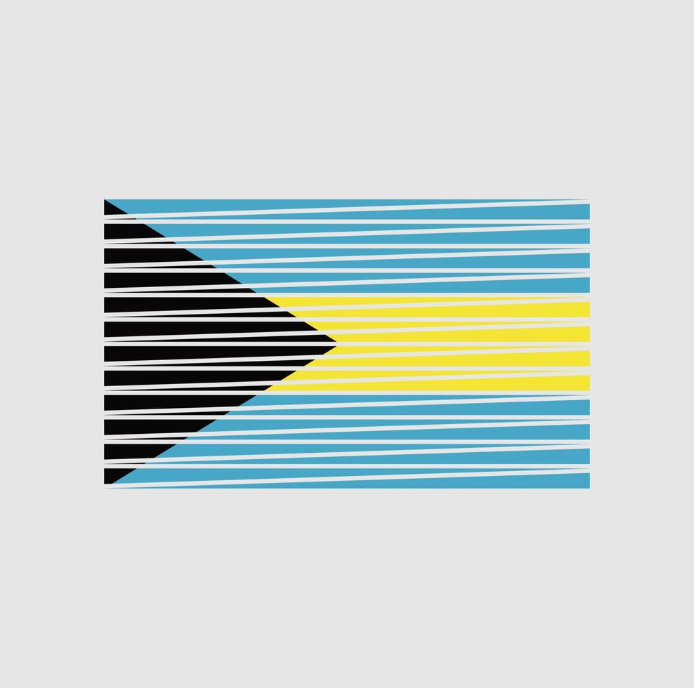 escova de bandeira das bahamas. bandeira nacional vetor