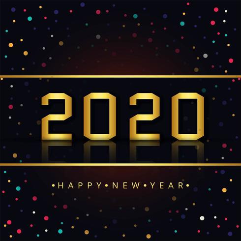 Feliz ano novo 2020 vetor
