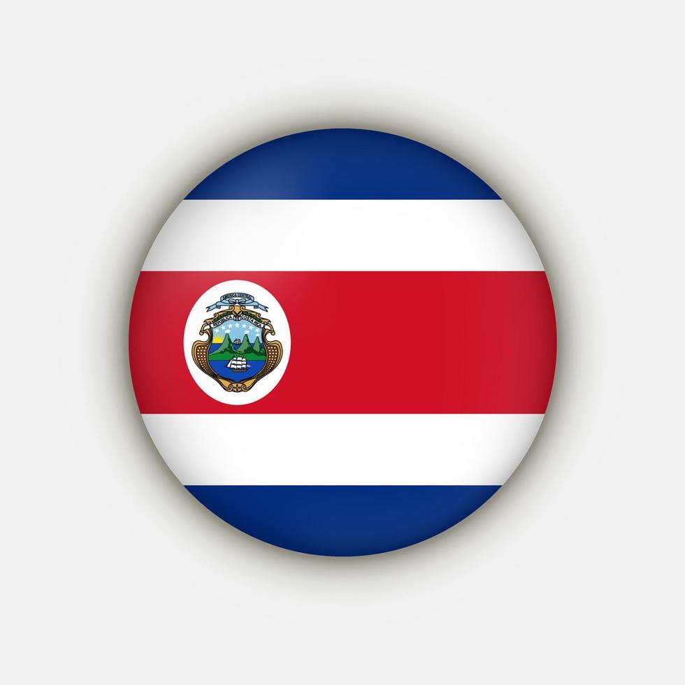 país costa rica. bandeira da costa rica. ilustração vetorial. vetor