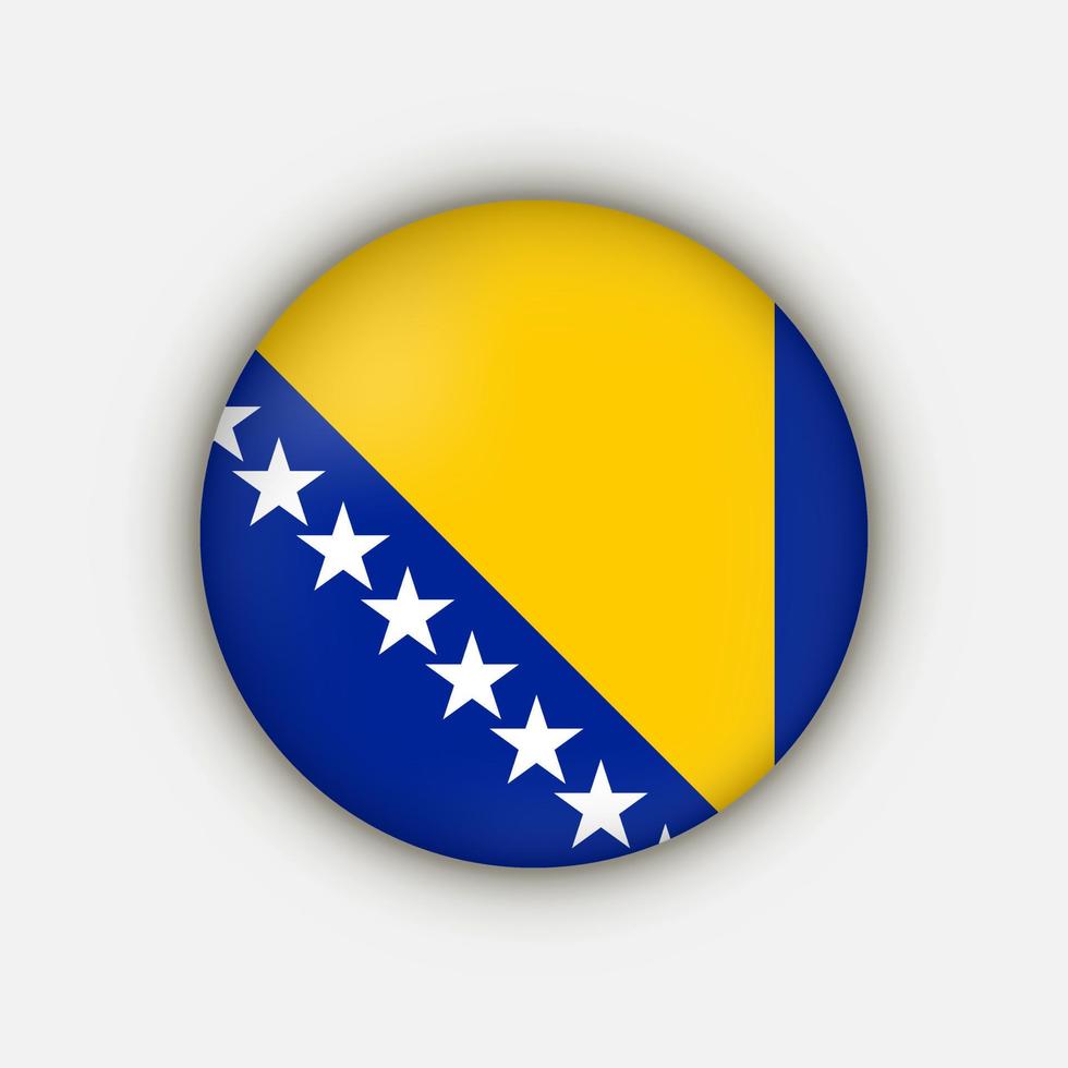 país Bósnia e Herzegovina. bandeira da Bósnia e Herzegovina. ilustração vetorial. vetor
