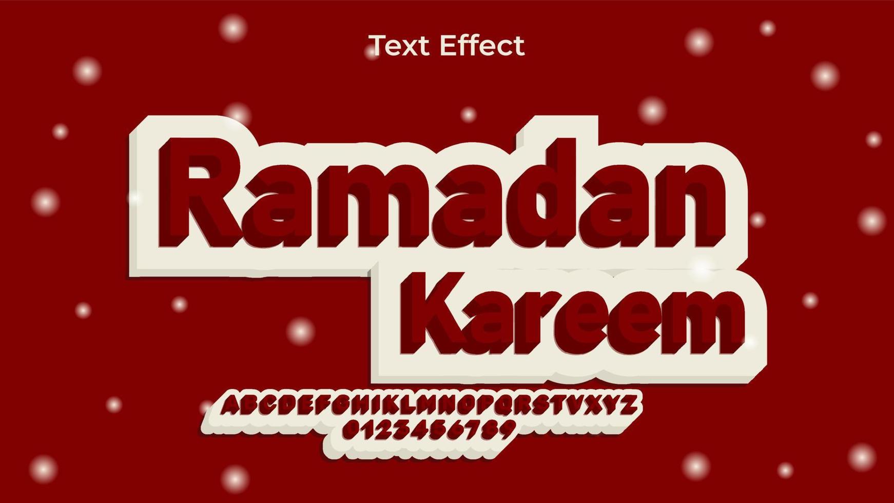 efeito de texto ramadan kareem eps premium vetor