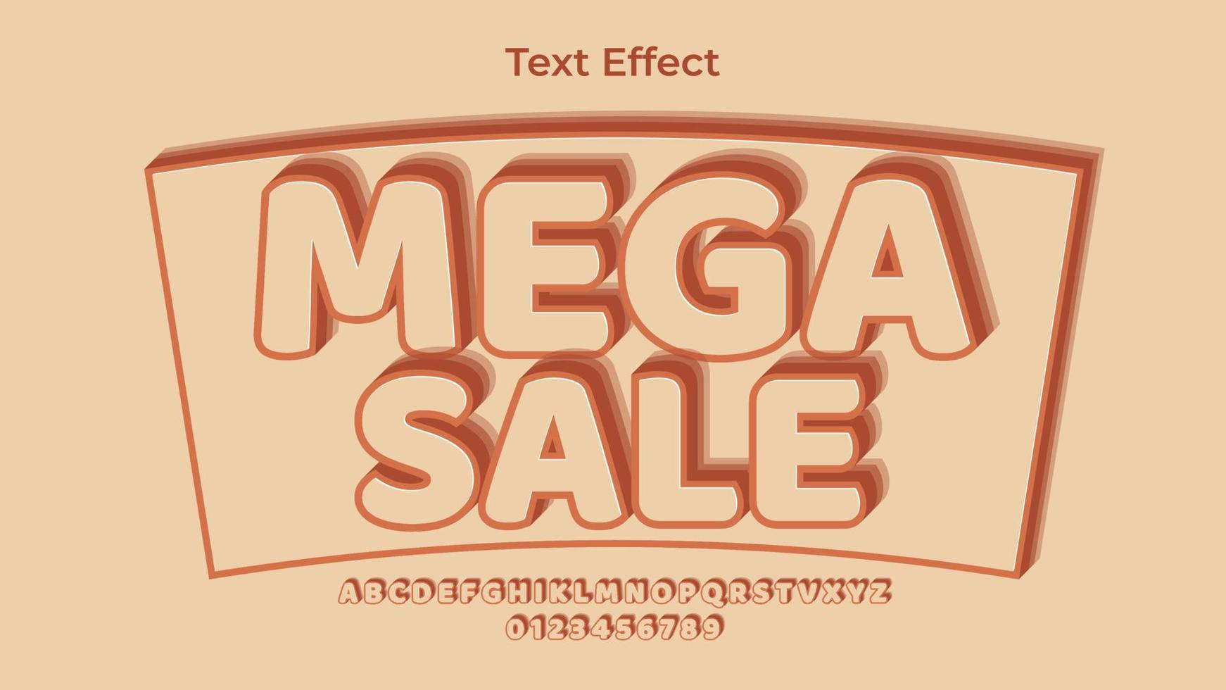 mega venda efeito de texto eps premium vetor