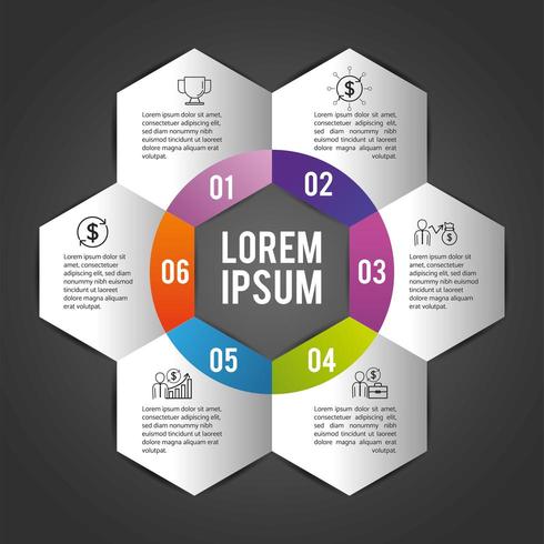 plano de negócios infográfico com lorem ipsum vetor