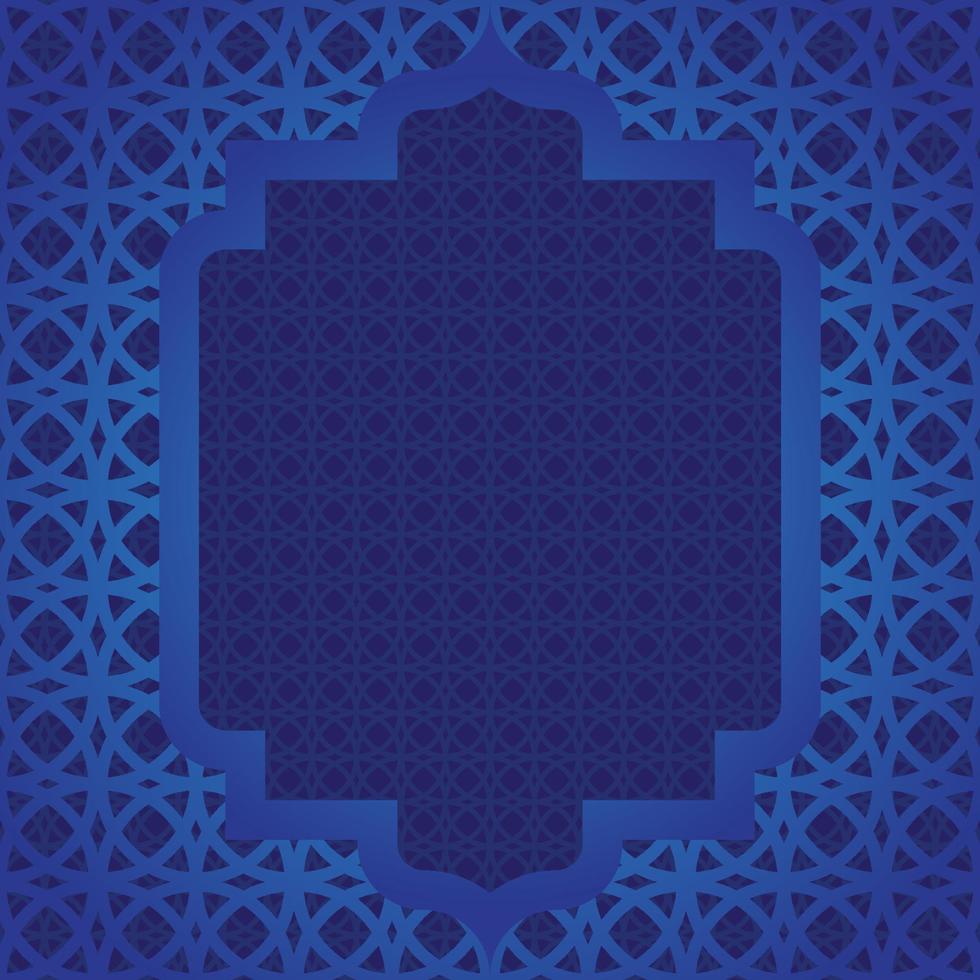 fundo de moldura islâmica árabe com design padrão vetor
