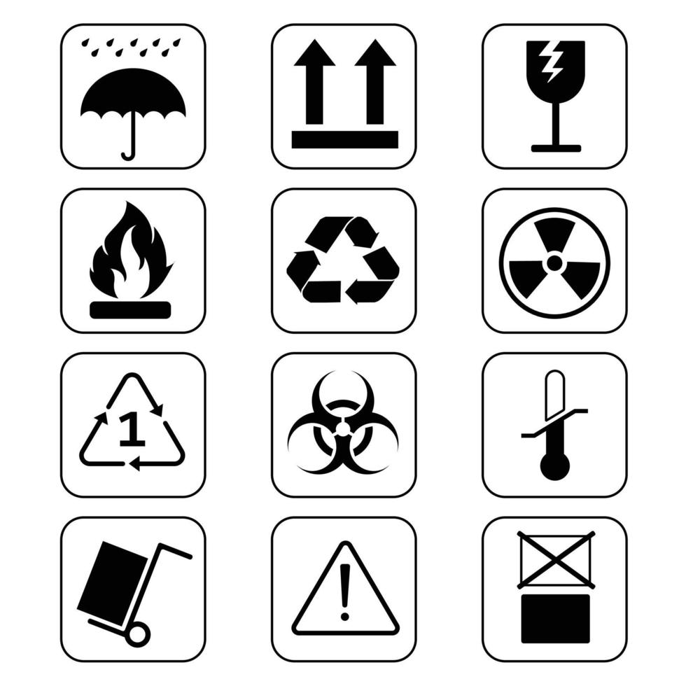 símbolo de embalagem de mercadorias vetor