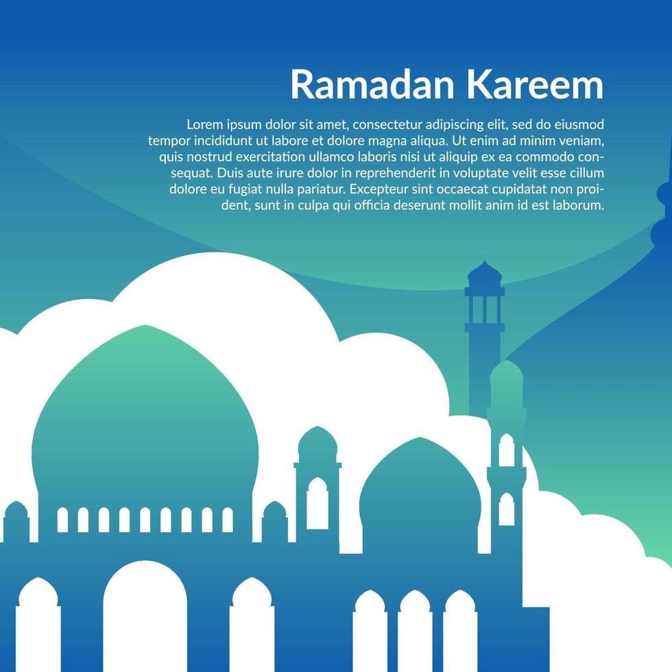 vetor de fundo do ramadã islâmico, design de modelo para cartão de felicitações