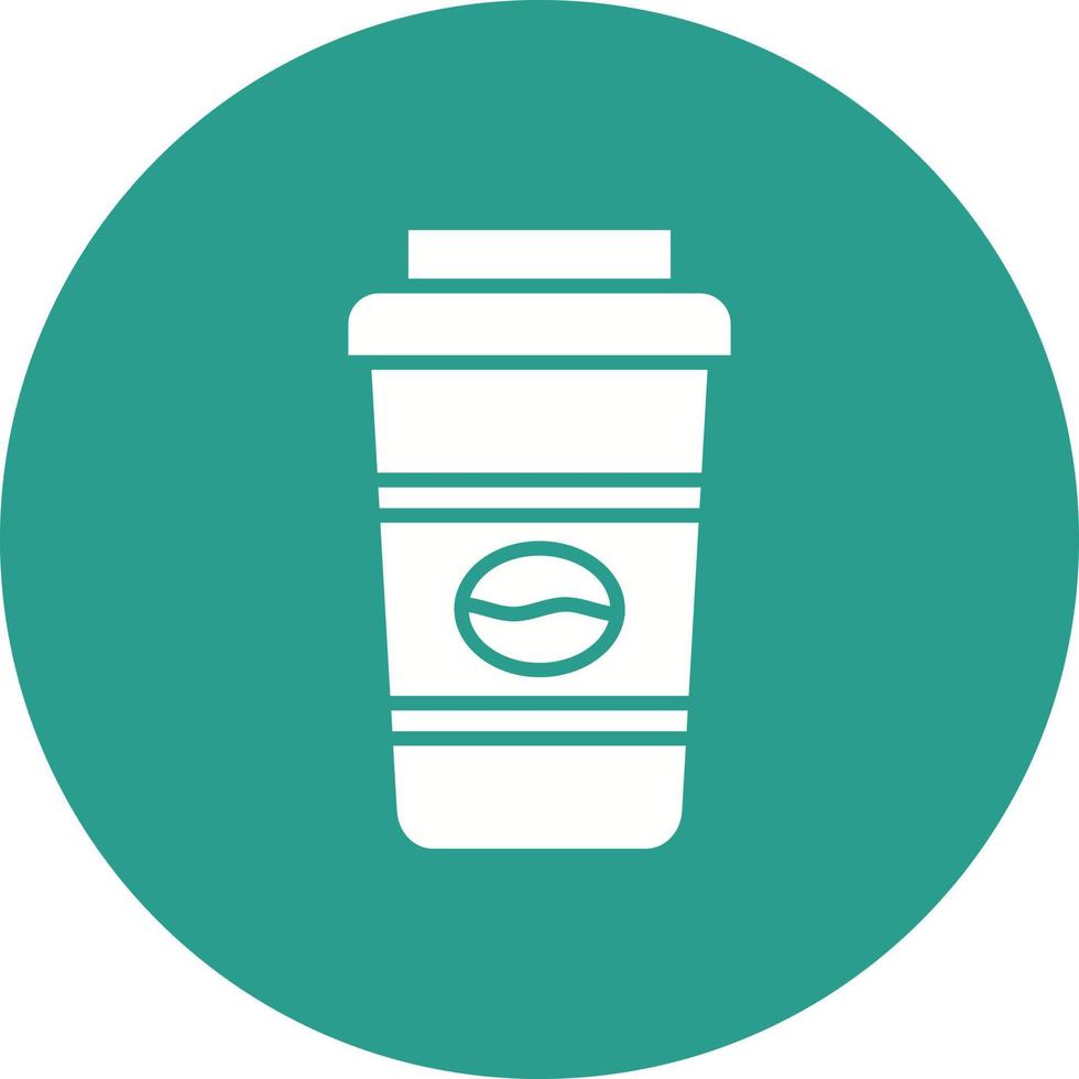ícone de fundo de círculo de linha de café vetor