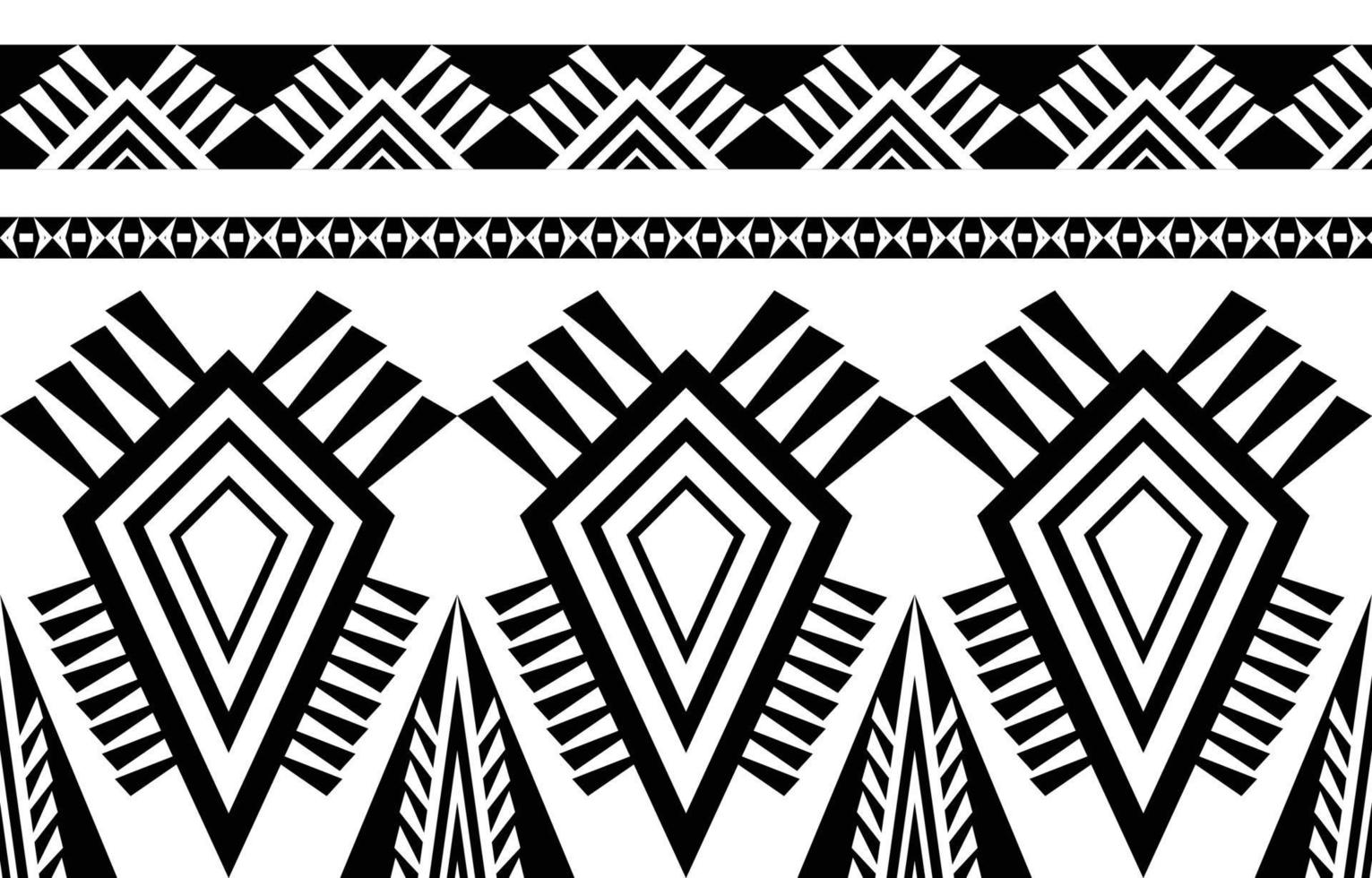 design de padrão geométrico étnico abstrato preto e branco para plano de fundo ou papel de parede. ilustração em vetor padrão de tecido
