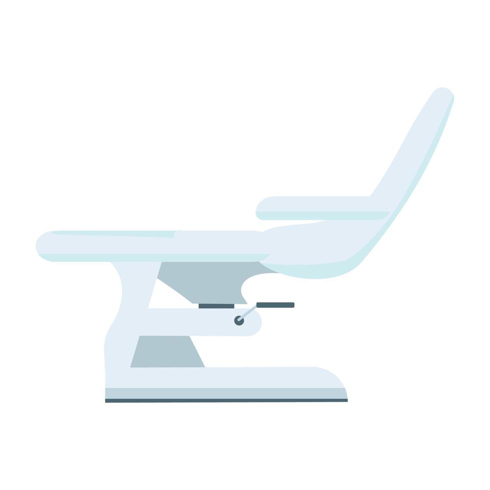 cadeira de spa para pedicure e manicure objeto de vetor de cor semi plana. item de tamanho completo em branco. móveis de spa. equipamento de salão simples ilustração de estilo de desenho animado para web design gráfico e animação
