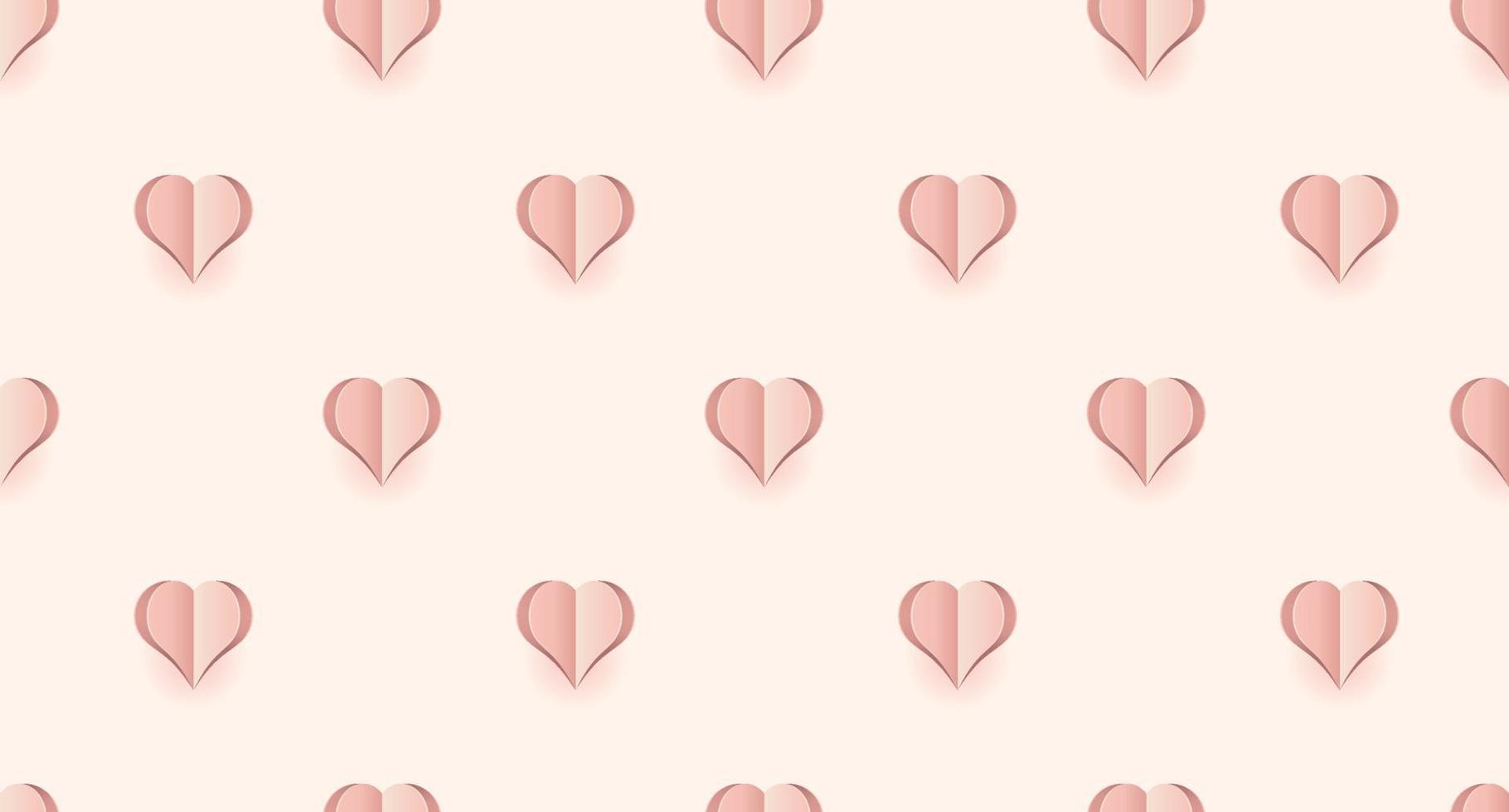 padrão sem emenda com corações rosa. papel de parede de corações. padrão de textura perfeita de corações rosa fofos. bonito padrão sem emenda. ilustração vetorial vetor