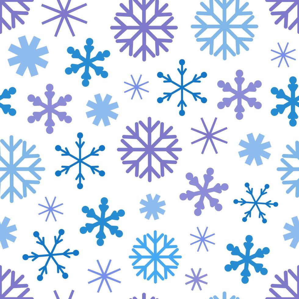 padrão sem emenda de inverno de flocos de neve. fundo fabuloso para design sobre o tema do inverno aconchegante, ano novo, natal. ilustrações de bebê fofo vetor