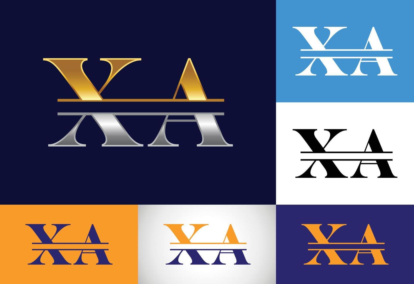 modelo de vetor de design de logotipo inicial monograma carta xa. símbolo gráfico do alfabeto para identidade de negócios corporativos