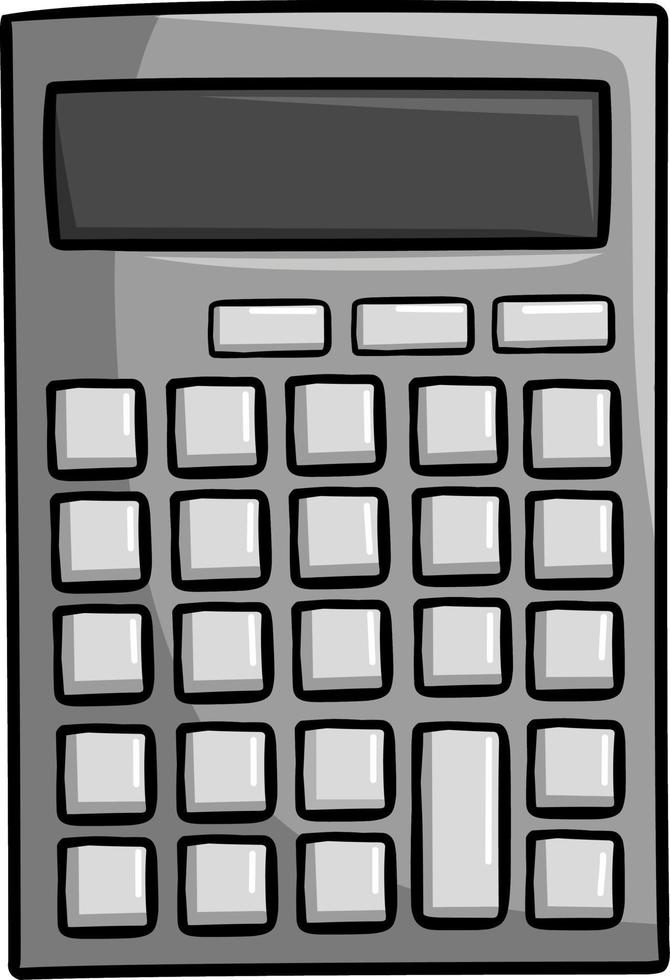desenho simples de calculadora única vetor
