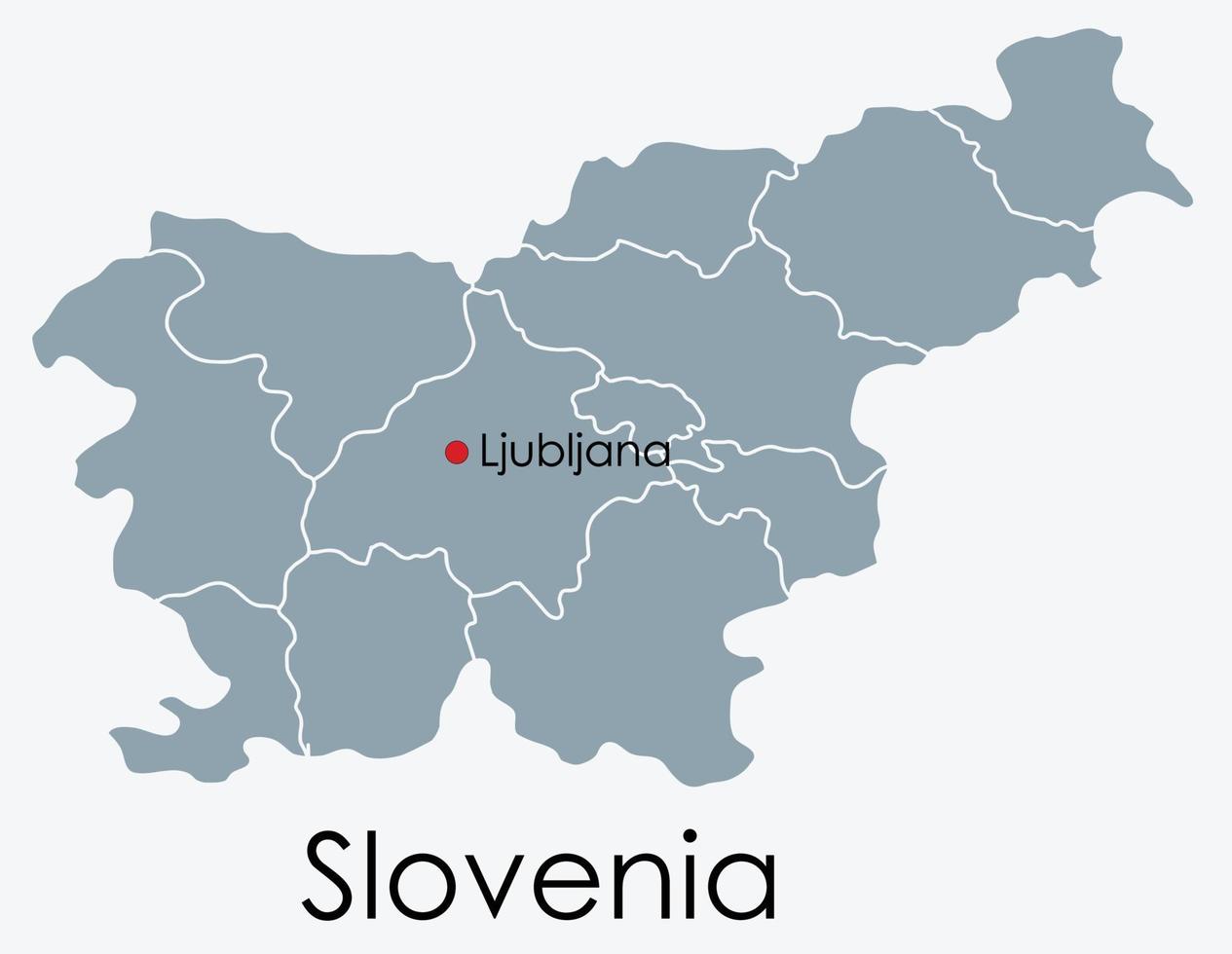 Eslovênia mapa desenho à mão livre sobre fundo branco. vetor