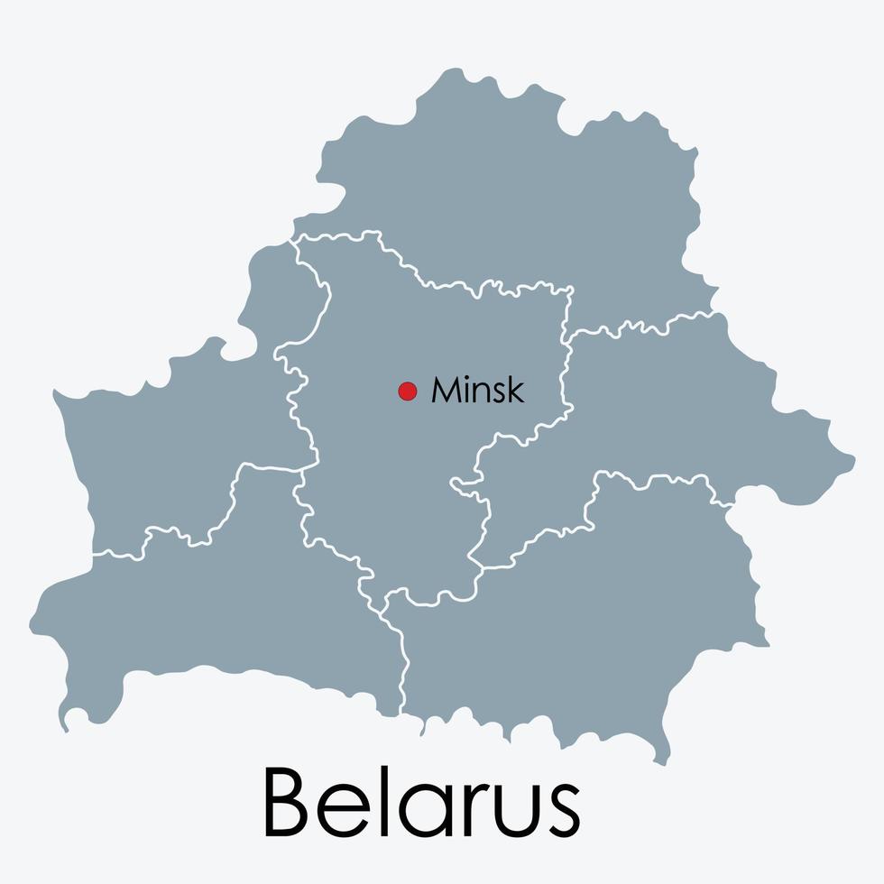 Bielorrússia mapa desenho à mão livre sobre fundo branco. vetor
