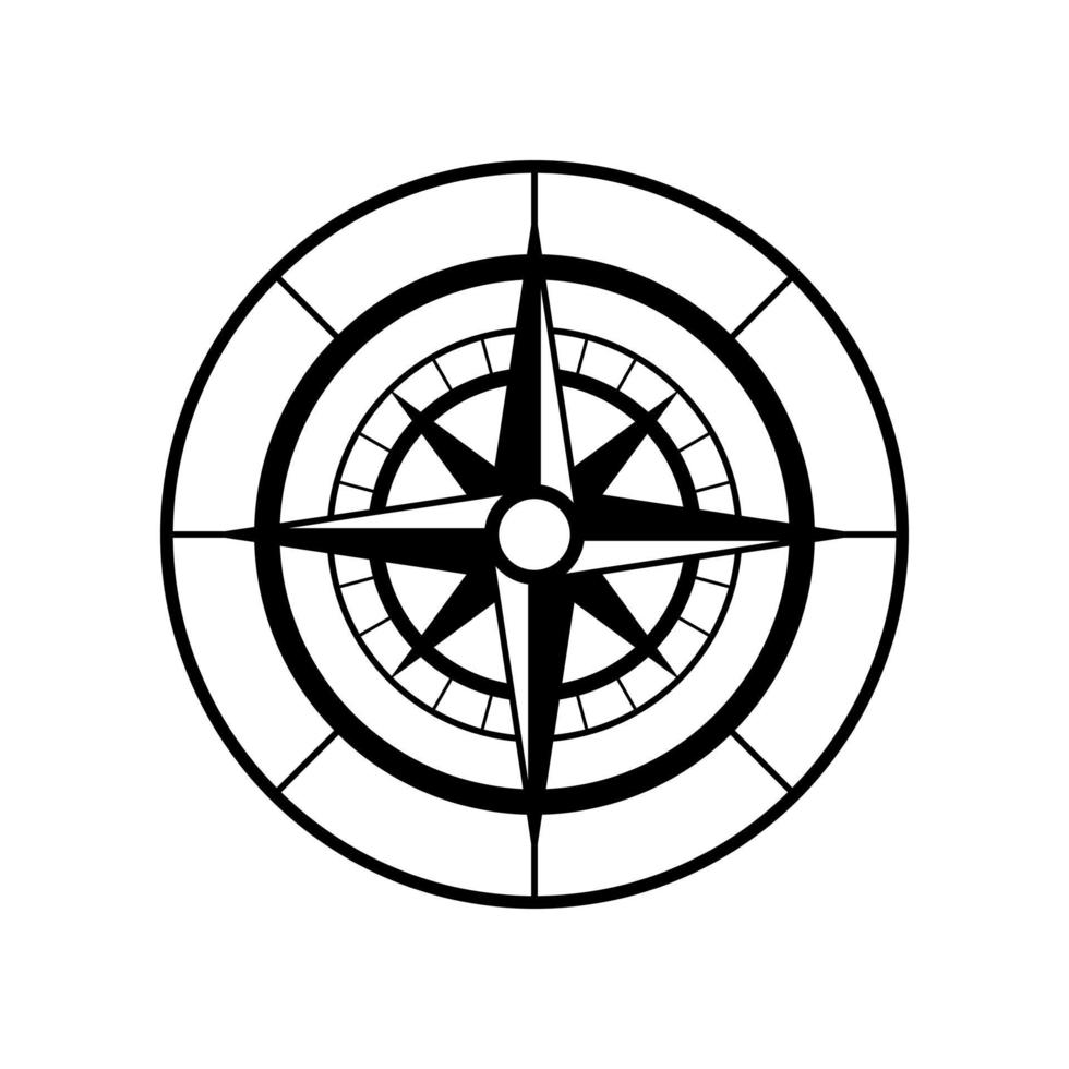 ícone de vetor de direção de bússola