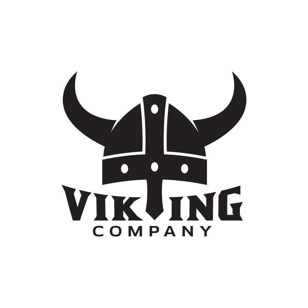 vetor de design de logotipo de capacete de armadura viking