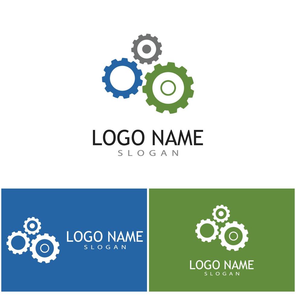 engrenagem logotipo modelo vetorial ícone ilustração design vetor