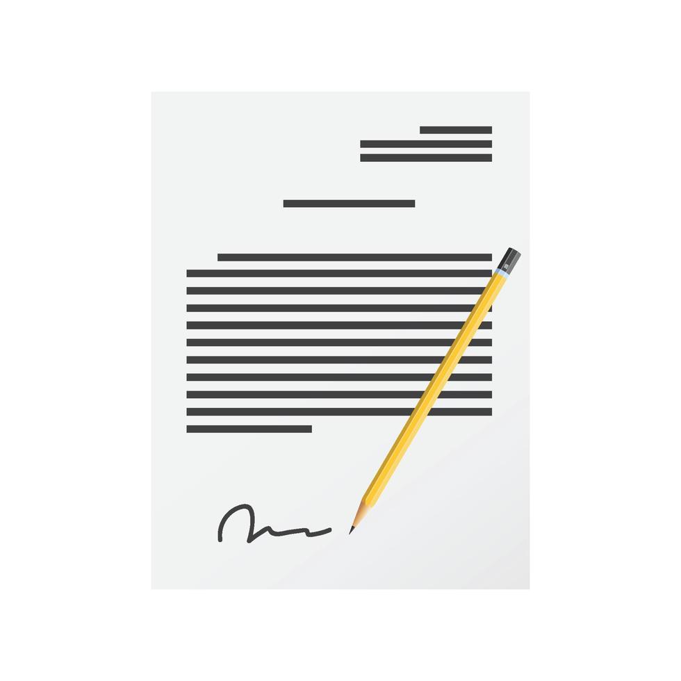 assinar um ícone de vetor de documento