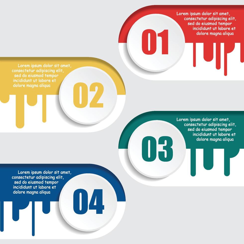 modelo de opções de número de infográficos abstratos. ilustração vetorial. pode ser usado para layout de fluxo de trabalho, diagrama, opções de etapa de negócios, banner, web design vetor