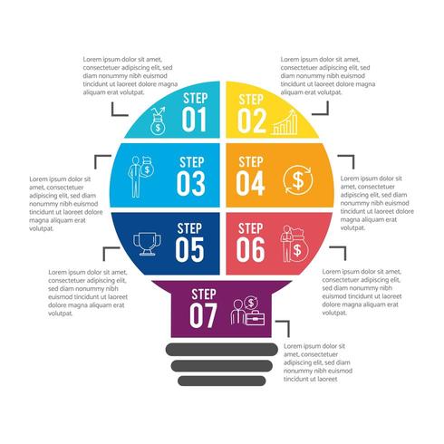 progresso do plano de negócios infográfico com lorem ipsum vetor