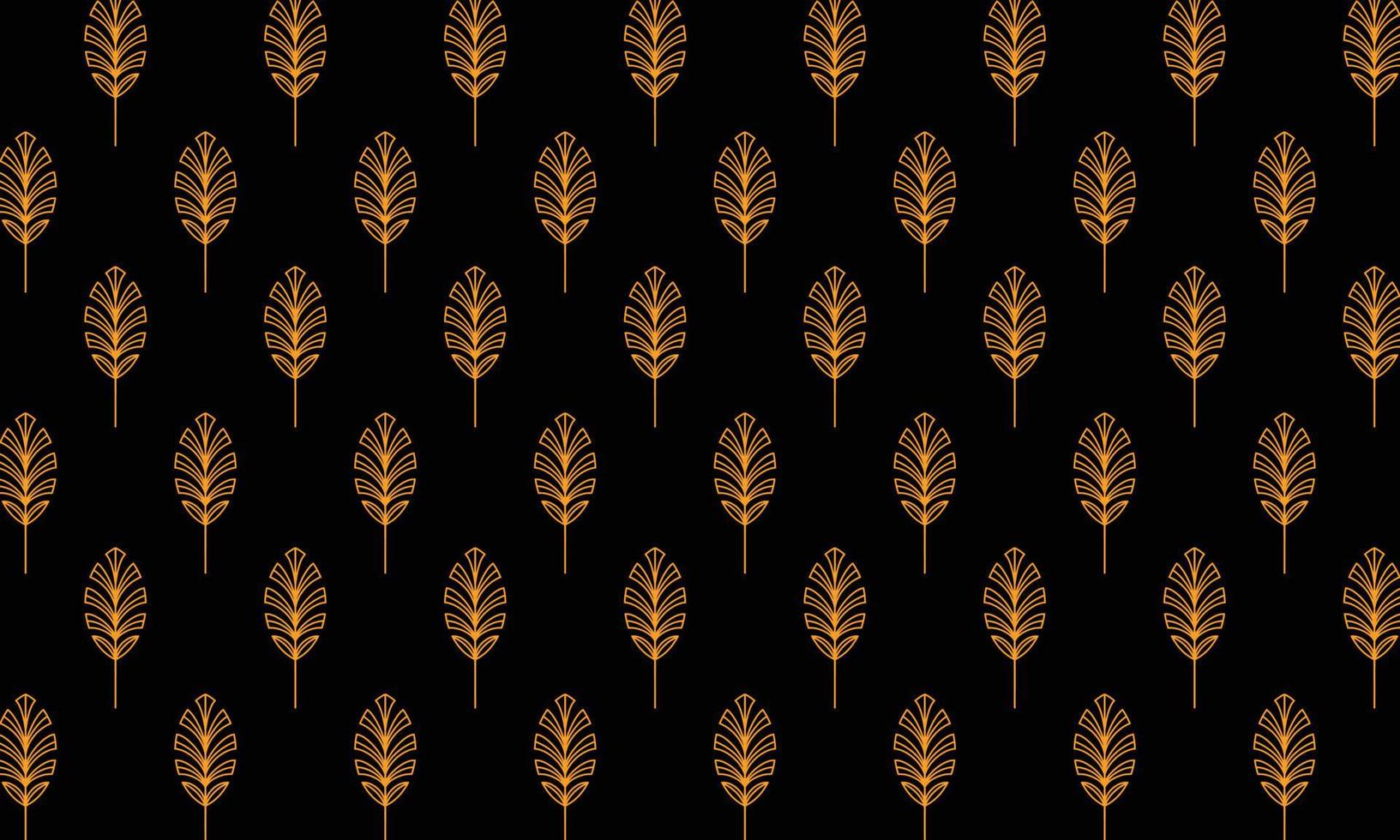 licença dourada e fundo floral. luxo floral em estilo art déco. ilustração de design de padrão natural de ouro elegante. vetor