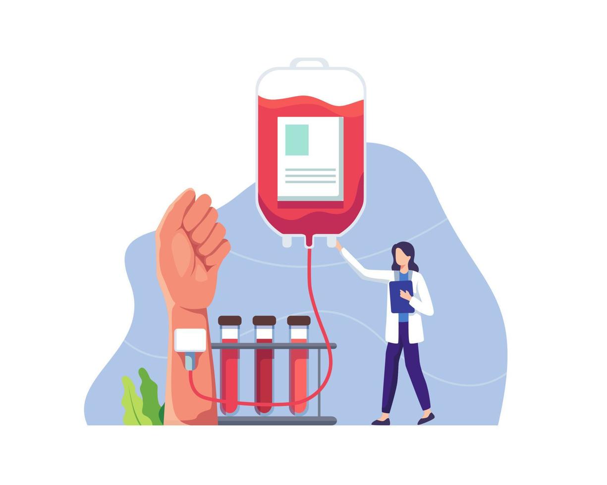 ilustração vetorial de doadores de sangue vetor