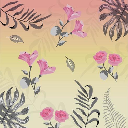 Fundo floral vintage vetor