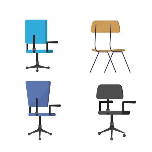 Design de cadeira isolada vetor