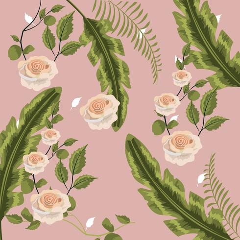 Fundo floral vintage vetor