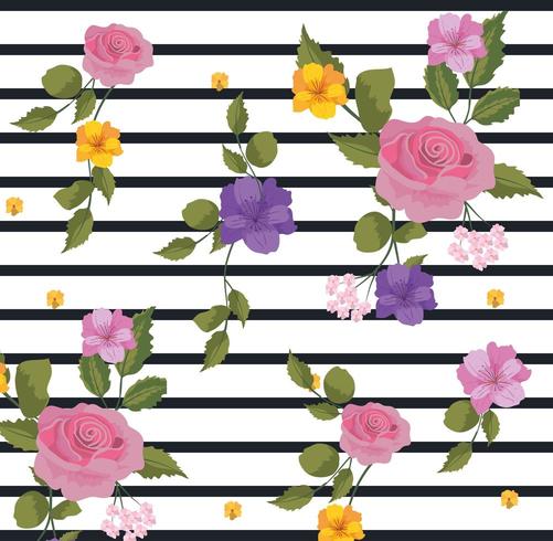 Fundo floral vintage vetor