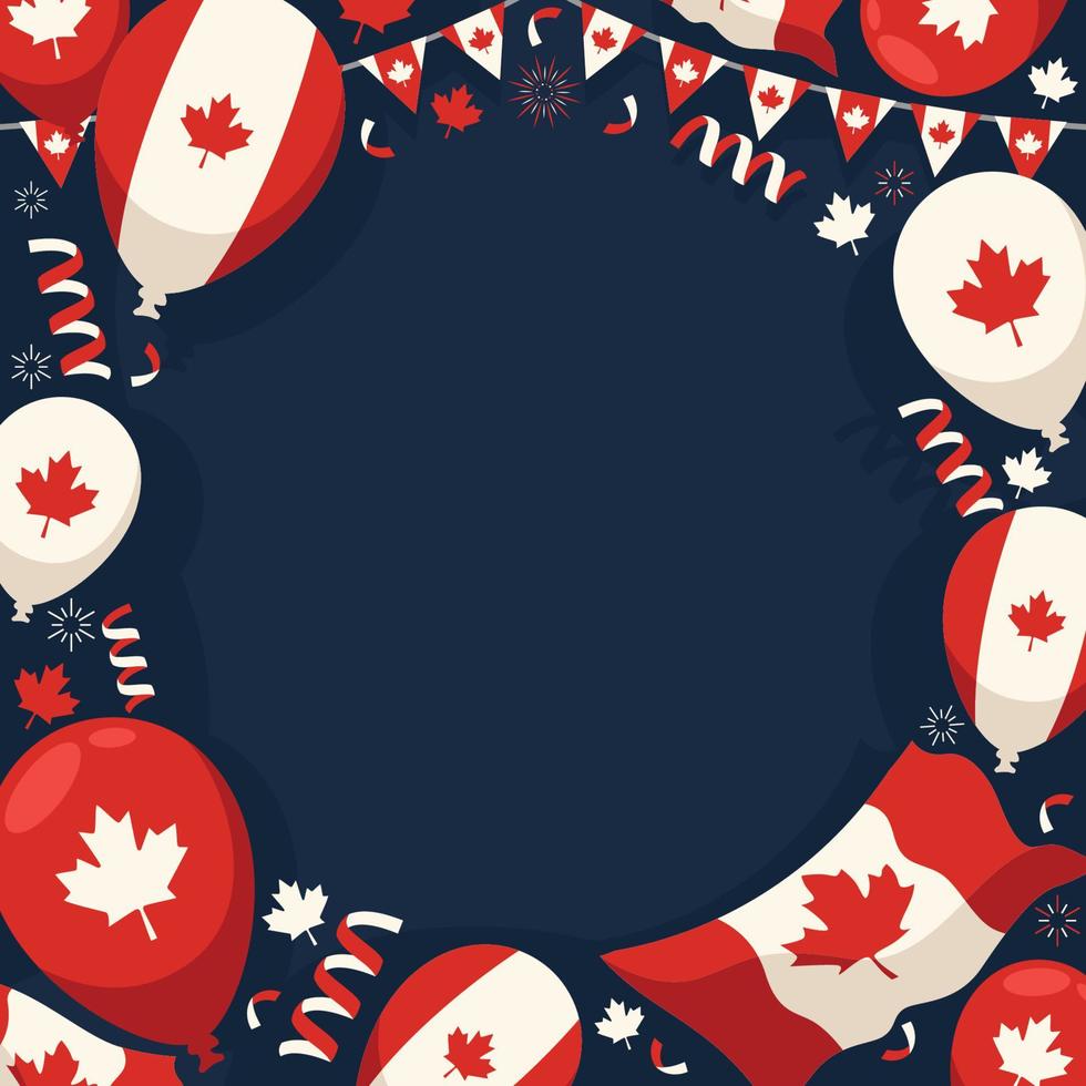 comemore o fundo do dia do canadá vetor