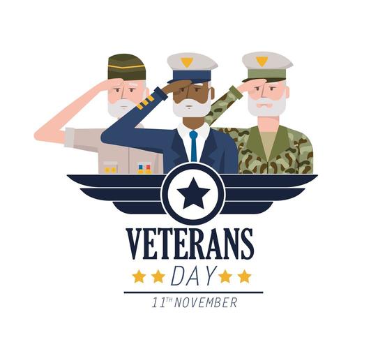 dia nacional dos veteranos à celebração das forças do exército vetor